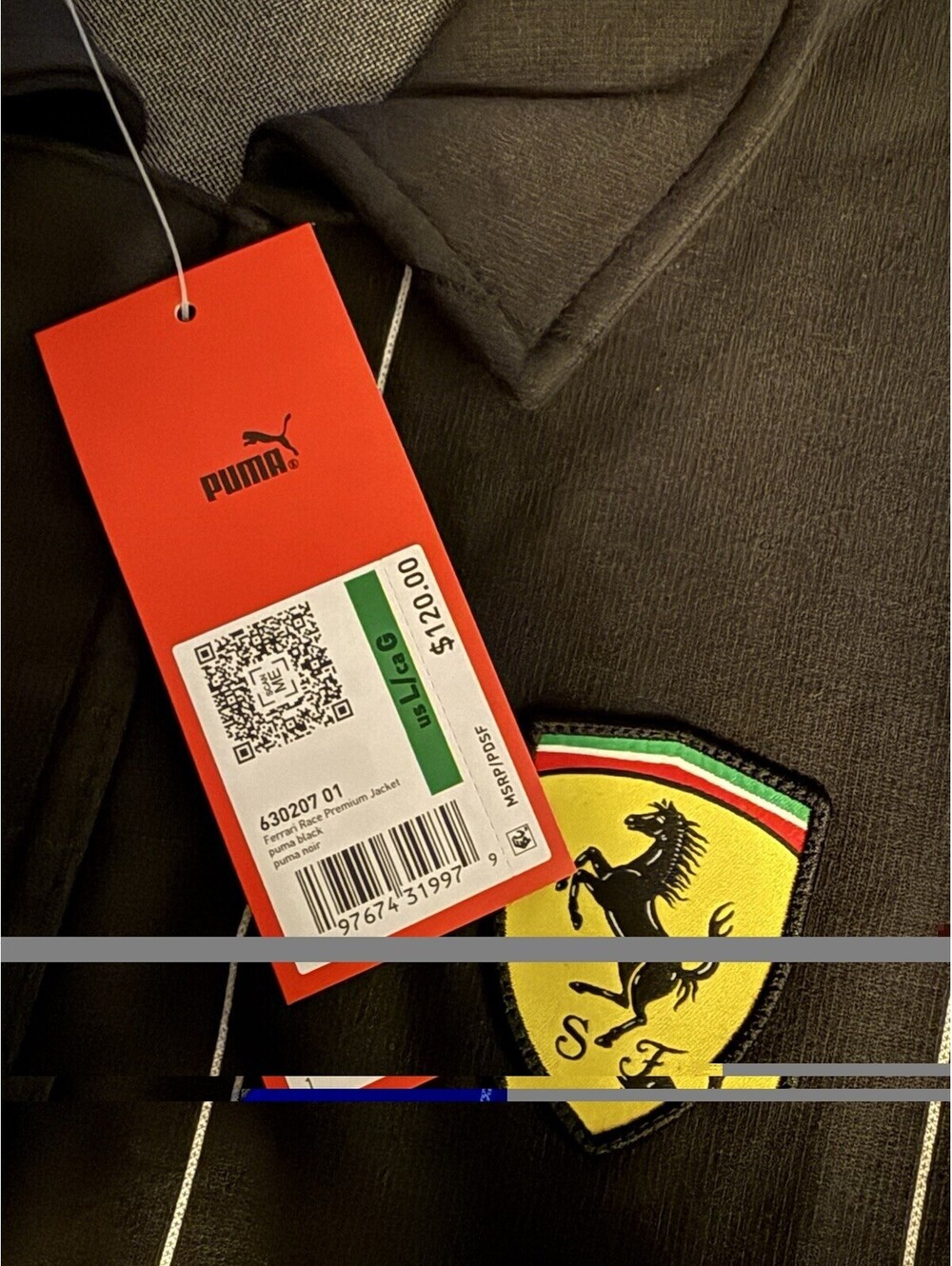 PUMA Ferrari Race Premium Suit Jacket & Pants BLACK Men's LARGE L - Picture 2 of 9